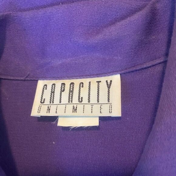 Capacity Unlimited Vintage Purple Military Style Blazer skirt set, size M - Picture 4 of 5